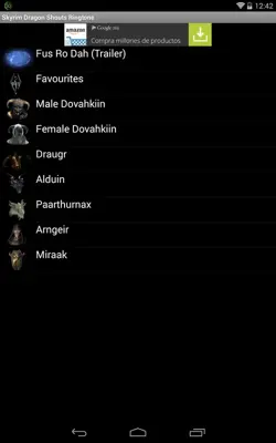 Skyrim Dragon Shouts Ringtone android App screenshot 3